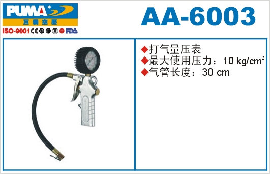 打气量压表AA-6003